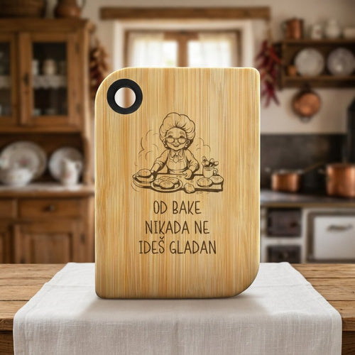 Poklon daske za sečenje sa graviranom porukom, ručno rađene od drveta