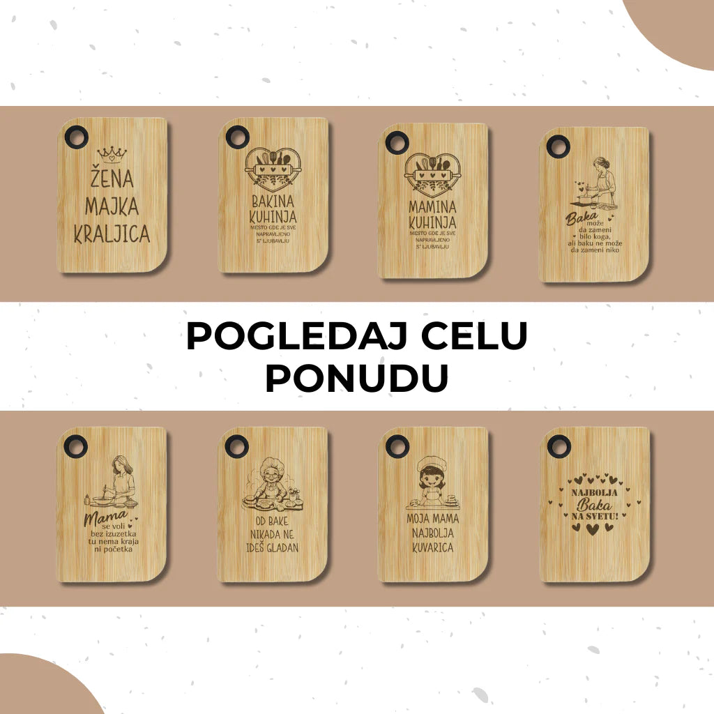 Poklon daska za sečenje - Moja Baka
