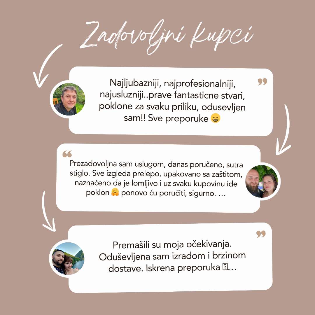 Poklon set za Kuma, sa 2 čašice (rakija nije uključena)