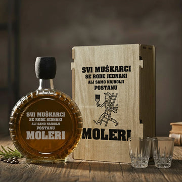 Poklon set za zanatlije - Moleri, sa 2 čašice (rakija nije uključena)