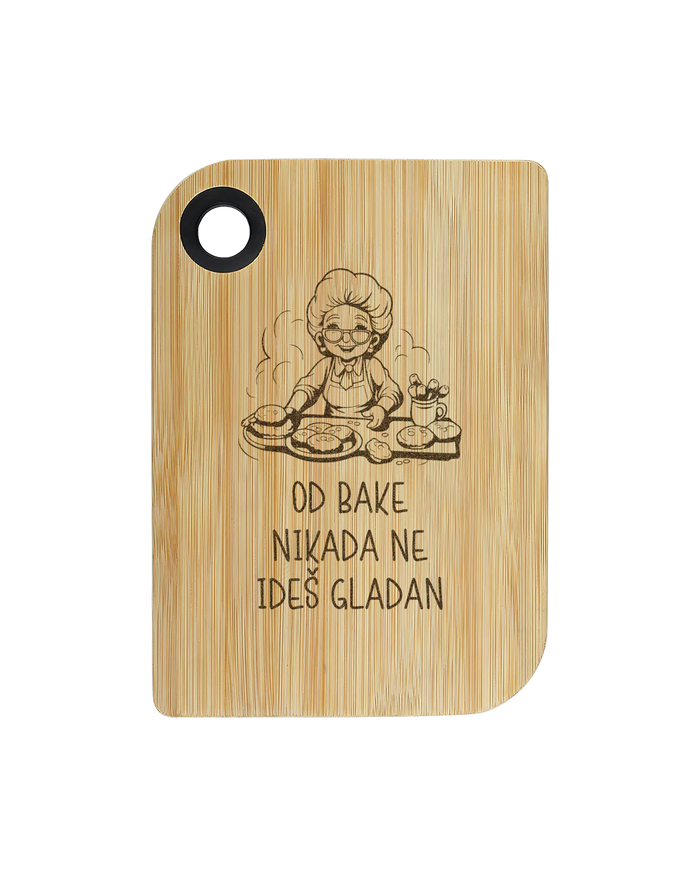 Poklon daska za sečenje - Od Bake nikada ne ideš gladan