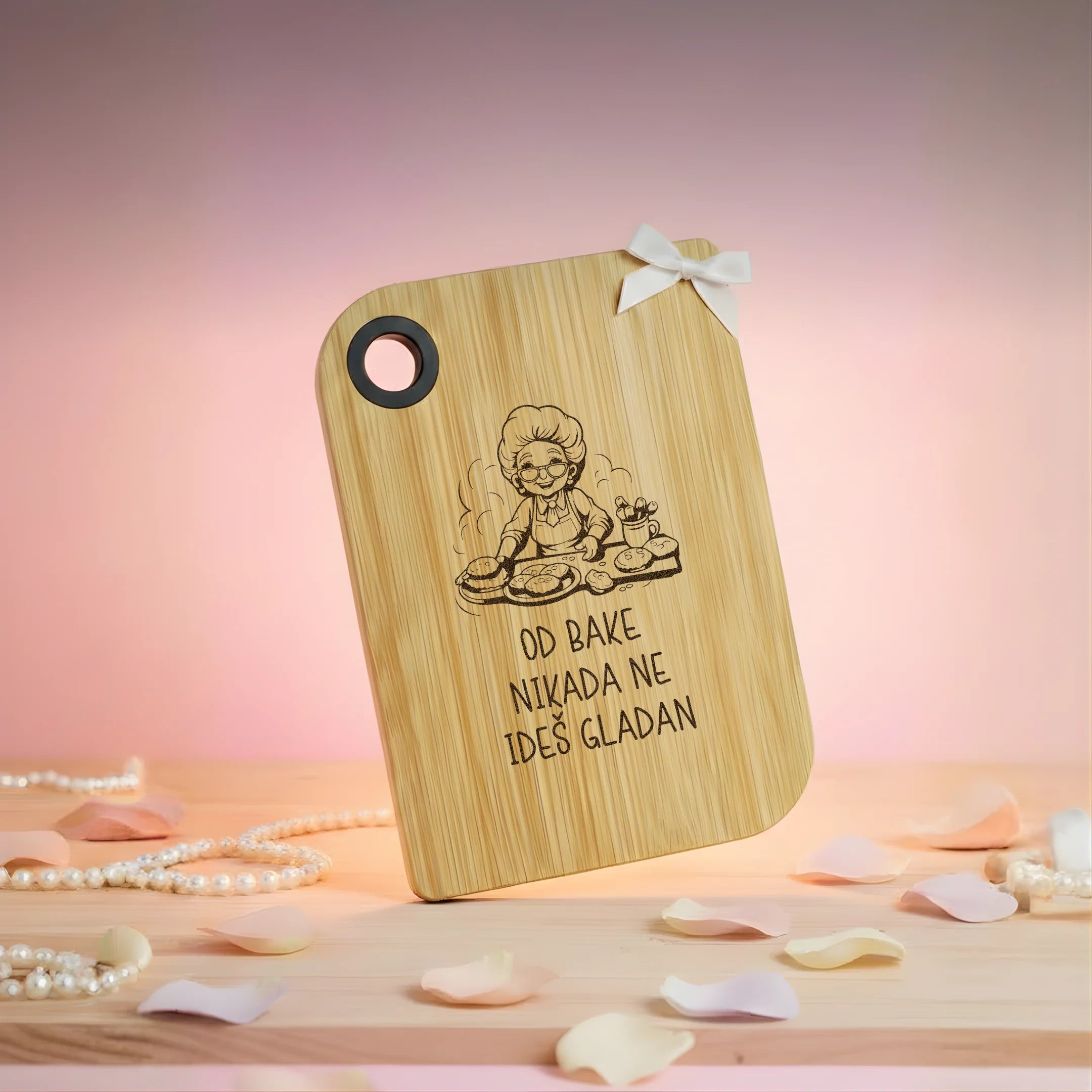 Poklon daska za sečenje - Od Bake nikada ne ideš gladan