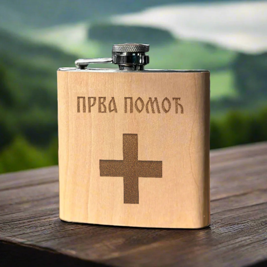 Izgravirana poklon pljoska - Prva pomoć