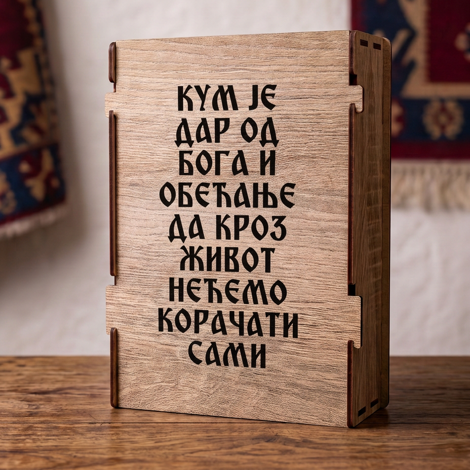 Gravura Kum je dar od Boga i obecanje da kroz zivot necemo koracati sami